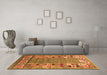 Machine Washable Abstract Orange Contemporary Area Rugs in a Living Room, wshcon2713org