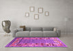 Machine Washable Abstract Pink Contemporary Rug in a Living Room, wshcon2713pnk