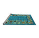 Sideview of Machine Washable Abstract Light Blue Contemporary Rug, wshcon2713lblu