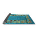 Sideview of Abstract Light Blue Contemporary Rug, con2713lblu