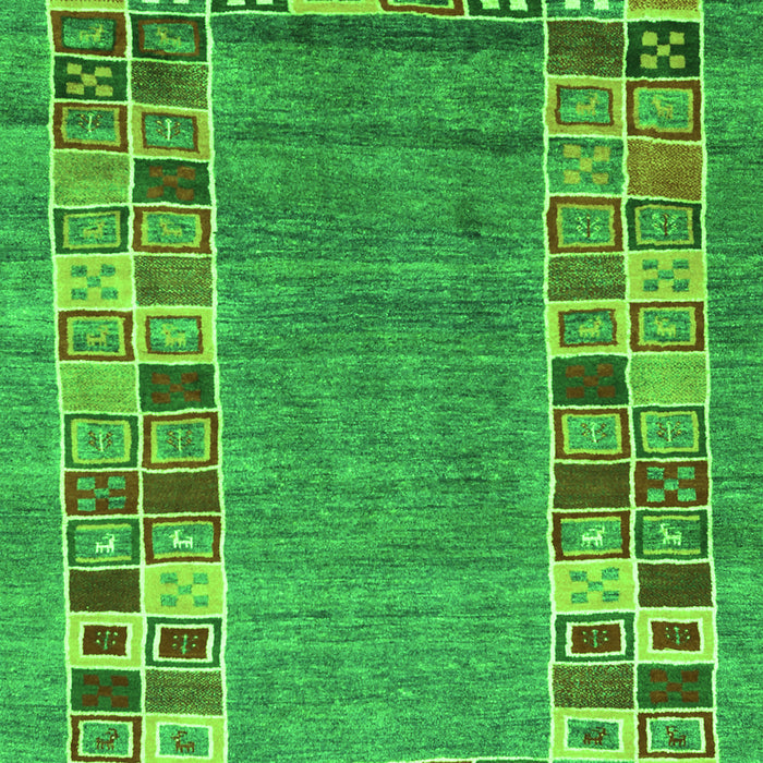 Abstract Green Contemporary Rug, con2713grn