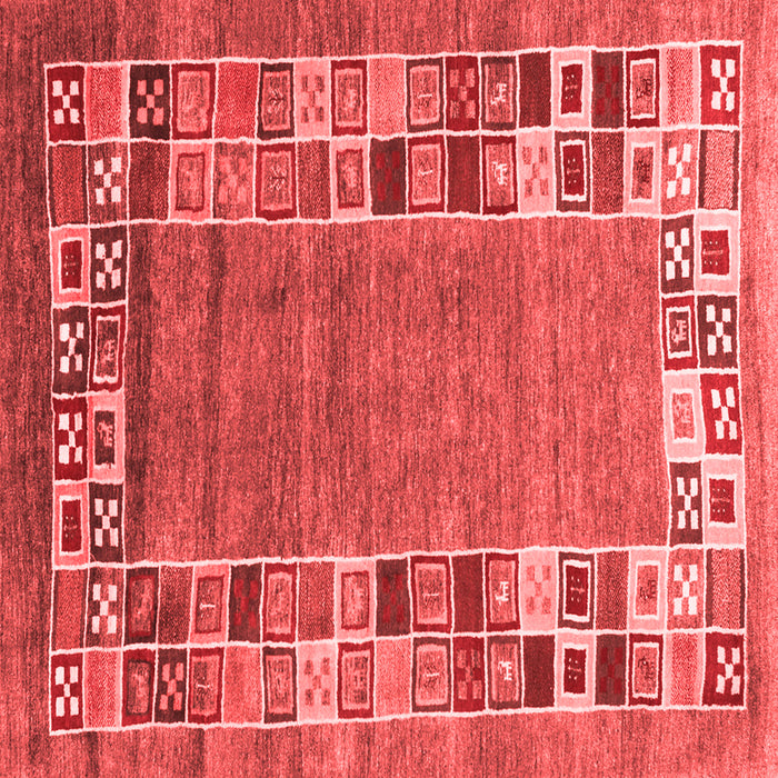 Abstract Red Contemporary Rug, con2713red