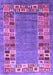 Machine Washable Abstract Purple Contemporary Area Rugs, wshcon2713pur