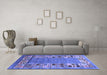 Machine Washable Abstract Blue Contemporary Rug in a Living Room, wshcon2713blu