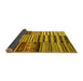 Sideview of Patchwork Yellow Transitional Rug, con2714yw