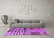 Machine Washable Patchwork Purple Transitional Area Rugs in a Living Room, wshcon2714pur