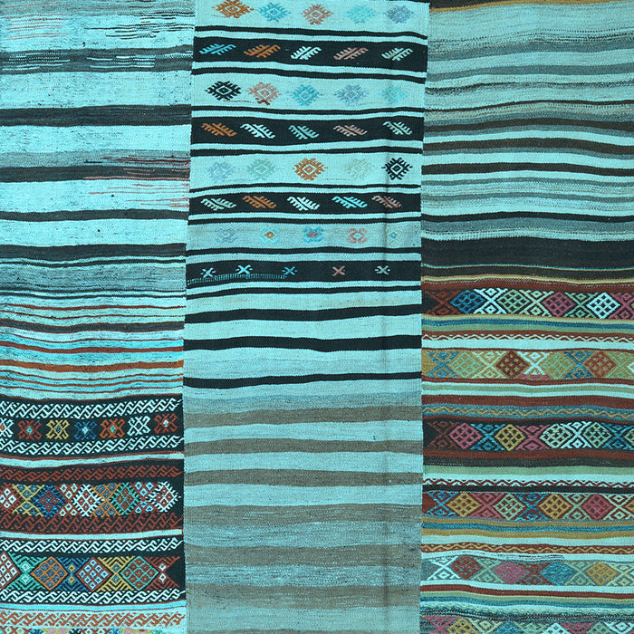 Patchwork Light Blue Transitional Rug, con2714lblu