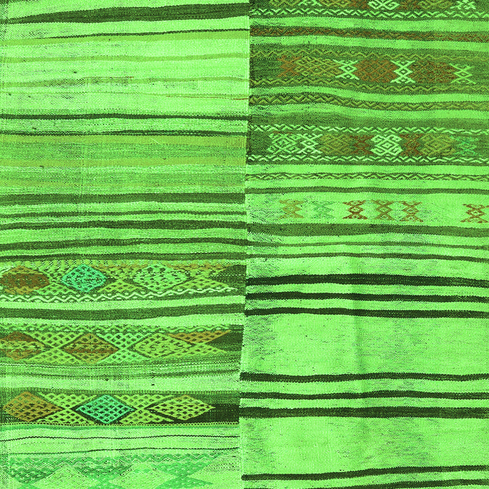 Patchwork Green Transitional Rug, con2715grn