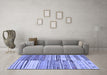 Machine Washable Patchwork Blue Transitional Rug in a Living Room, wshcon2715blu