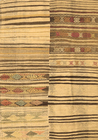 Patchwork Brown Transitional Rug, con2715brn