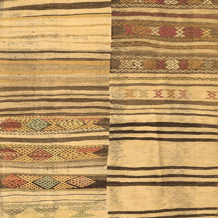 Patchwork Brown Transitional Rug, con2715brn