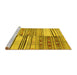 Sideview of Machine Washable Patchwork Yellow Transitional Rug, wshcon2715yw