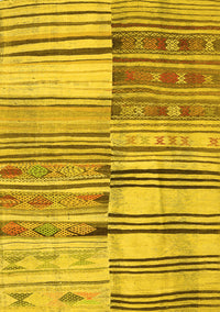 Patchwork Yellow Transitional Rug, con2715yw