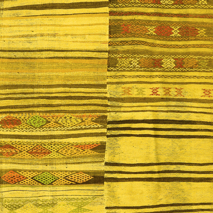 Patchwork Yellow Transitional Rug, con2715yw
