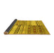 Sideview of Patchwork Yellow Transitional Rug, con2715yw