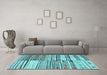 Machine Washable Patchwork Light Blue Transitional Rug in a Living Room, wshcon2715lblu