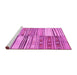 Sideview of Machine Washable Patchwork Pink Transitional Rug, wshcon2715pnk