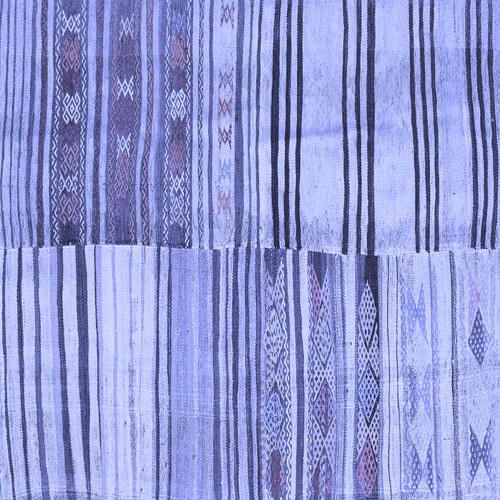 Square Machine Washable Patchwork Blue Transitional Rug, wshcon2715blu