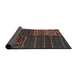 Thickness of Contemporary Brown Patchwork Rug, con2716