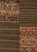 Patchwork Brown Transitional Rug, con2716brn