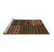 Sideview of Machine Washable Patchwork Brown Transitional Rug, wshcon2716brn