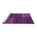 Sideview of Machine Washable Patchwork Purple Transitional Area Rugs, wshcon2716pur