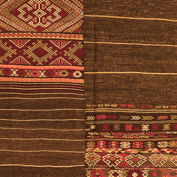 Patchwork Orange Transitional Rug, con2716org