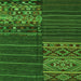 Serging Thickness of Patchwork Green Transitional Rug, con2716grn