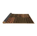 Sideview of Patchwork Brown Transitional Rug, con2716brn