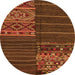 Square Patchwork Orange Transitional Rug, con2716org