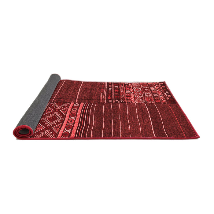 Patchwork Red Transitional Area Rugs