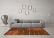 Machine Washable Patchwork Orange Transitional Area Rugs in a Living Room, wshcon2716org