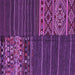 Square Machine Washable Patchwork Purple Transitional Area Rugs, wshcon2716pur