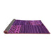 Sideview of Patchwork Purple Transitional Rug, con2716pur