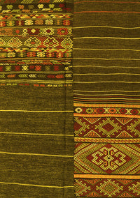 Patchwork Yellow Transitional Rug, con2716yw