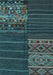 Patchwork Light Blue Transitional Rug, con2716lblu