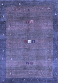 Abstract Blue Contemporary Rug, con2717blu