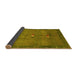 Sideview of Abstract Yellow Contemporary Rug, con2717yw