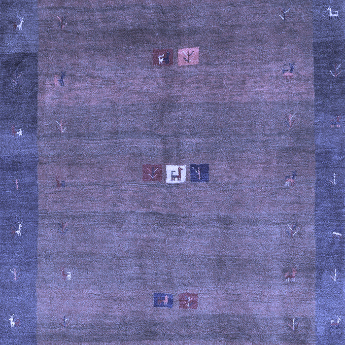 Abstract Blue Contemporary Rug, con2717blu