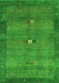 Abstract Green Contemporary Rug, con2717grn