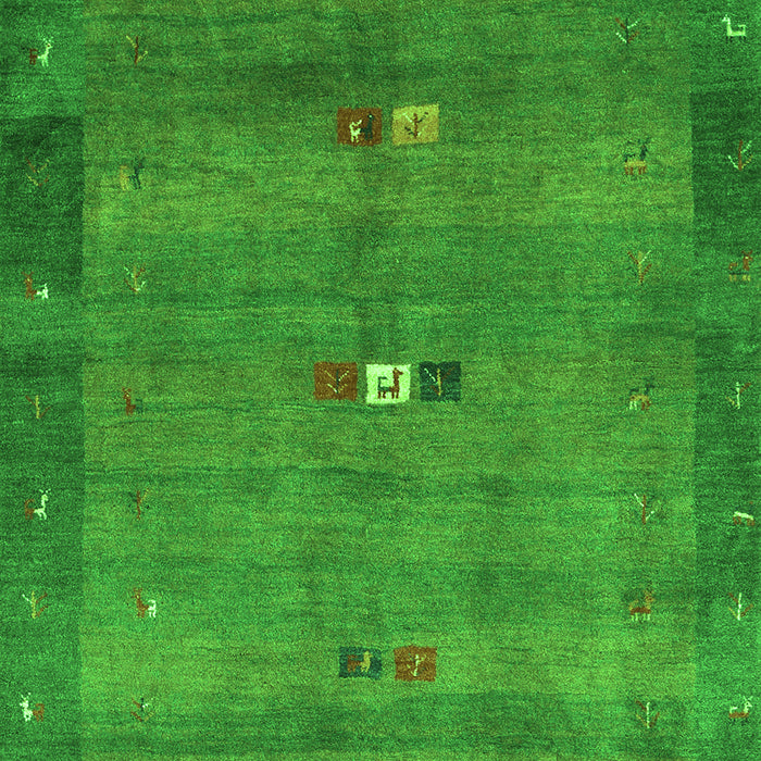 Abstract Green Contemporary Rug, con2717grn