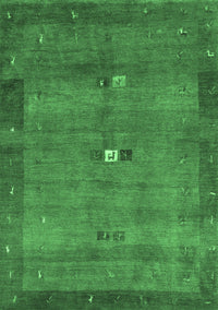 Abstract Emerald Green Contemporary Rug, con2717emgrn