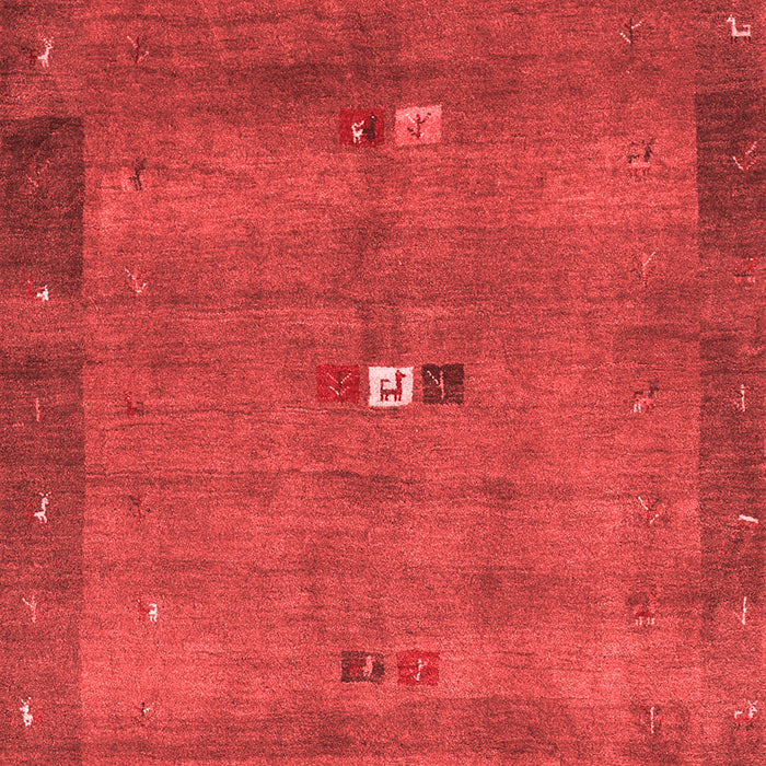 Machine Washable Abstract Red Contemporary Rug, wshcon2717red