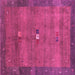 Square Abstract Pink Contemporary Rug, con2717pnk