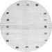 Square Solid Gray Modern Rug, con2718gry