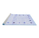 Sideview of Machine Washable Solid Blue Modern Rug, wshcon2718blu