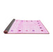 Sideview of Solid Pink Modern Rug, con2718pnk