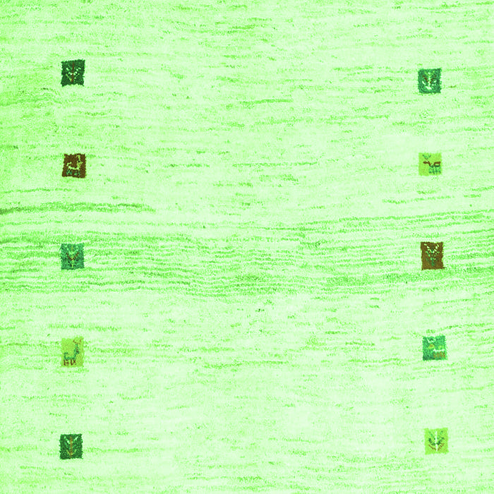 Serging Thickness of Machine Washable Solid Green Modern Area Rugs, wshcon2718grn