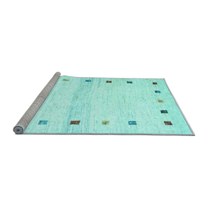 Sideview of Machine Washable Solid Light Blue Modern Rug, wshcon2718lblu