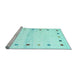 Sideview of Machine Washable Solid Light Blue Modern Rug, wshcon2718lblu